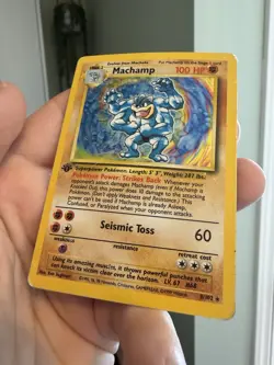 Machamp 8/102 - Pokemon TCG Base Set 1st Edition DMG - Image 5