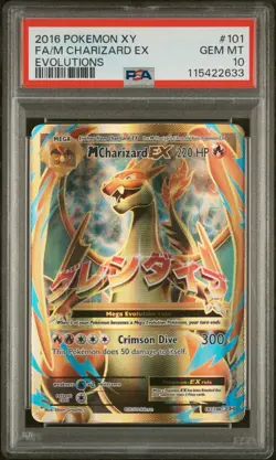 Pokemon TCG M Charizard EX #101/108 Evolutions 2016 PSA 10 - Image 1