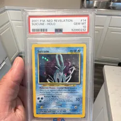 Pokemon Neo Revelation Suicune Holo Unlimited PSA 10 14/64 English - Image 1