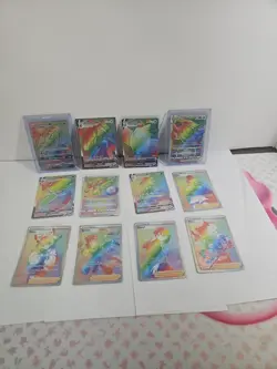 Pokemon Rainbow Secret Rare Lot: Kommo-o GX,Origin Forme Dialga Vstar & More - Image 1