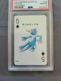 Graded Pokemon: Silver Poker Golduck #055 - 5 of Spades - PSA 10 Gem Mint - D1 - Image 3