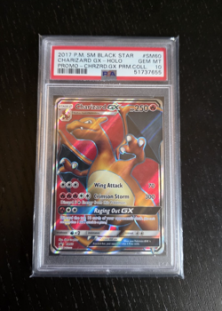 2017 Pokemon SM Black Star Promo CHARIZARD GX #SM60 PSA 10 Gem Mint - Image 1