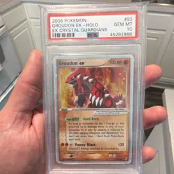 Pokemon Groudon ex Holo EX Crystal Guardians Ultra Rare 93/100 PSA 10 2006 - Image 1