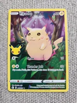 FULL ART Pikachu 005/025 Pokemon 25th Anniversary Celebrations Holo Foil - Image 1
