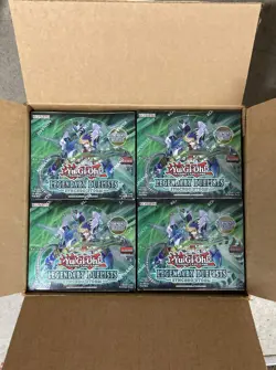YUGIOH LEGENDARY DUELISTS SYNCHRO STORM BOOSTER 12 BOX CASE Open Case - Image 1