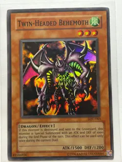 Twin-Headed Behemoth [1st Edition] LOD-063 YuGiOh Legacy of Darkness NM - Image 1