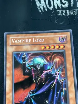 YUGIOH VAMPIRE LORD SECRET RARE DCR-000 1ST EDITION PLAYED - Image 3