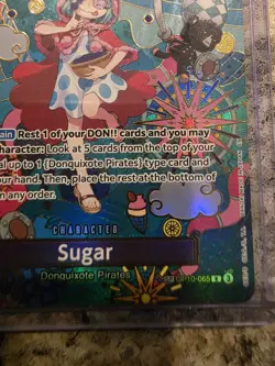 Bandai One Piece CCG Sugar OP10-065 Full Art Special Holo SP Character Card - Image 4