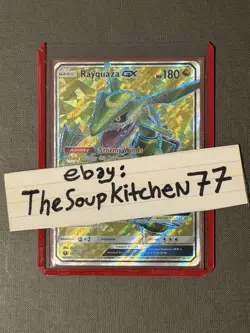 Rayquaza GX Full Art 160 168 Celestial Storm NM Pokemon Card - Image 3