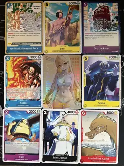 Rare Sexy Anime Waifu Card and 8 One Piece Cards - Image 1
