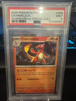 POKEMON CARD CHARMELEON PAF EN CHARIZARD EX SPECIAL COLL PROMO GRADED PSA 9 MINT - Image 1