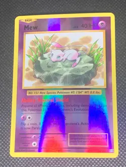 Mew 53/108 Reverse Holo - XY Evolutions Pokemon Card - Tiny indent back - Image 1