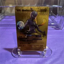 Pokemon Mewtwo GX Promo Holo Metal SM196 Sm Basic 190 HP English Card - Image 1
