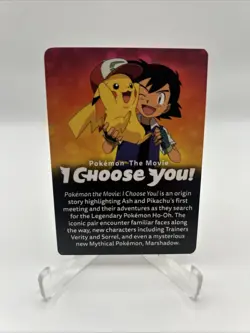 2017 Pikachu & Ash Pokemon the Movie I Choose You Promo Insert Card - Image 2