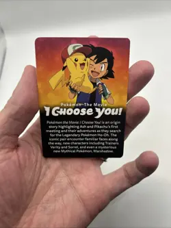 2017 Pikachu & Ash Pokemon the Movie I Choose You Promo Insert Card - Image 5