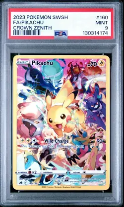 Pokemon Pikachu TCG Crown Zenith Holo Card 160/159 Secret Rare PSA 9 MINT ✨ - Image 3