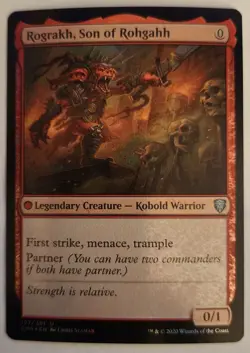 FOIL Rograkh, Son of Rohgahh MTG CMR 197 Commander Legends Partner cEDH - Image 1