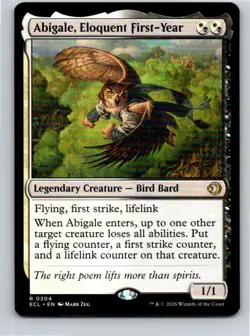 Magic the Gathering Abigale, Eloquent First-Year Lorwyn Eclipsed MTG Free Ship! - Image 1