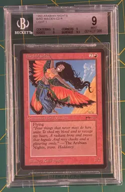 1993 Arabian Nights Bird Maiden (Light) BGS 9 Magic The Gathering MTG QUAD+ - Image 1