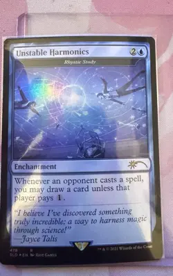 Magic: The Gathering Enchantment Unstable Harmonics Foil Rare NM - Image 1