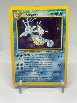 Kingdra 8/111 Holo Rare Pokemon TCG: Neo Genesis Unlimited Holo SWIRL - LP - Image 1