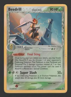 Beedrill Delta Holo EX Delta Species 1/113 ENG – Pokemon Card Rare - Image 1
