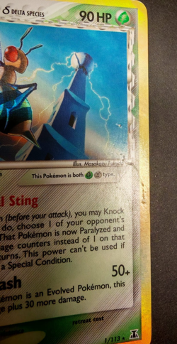 Beedrill Delta Holo EX Delta Species 1/113 ENG – Pokemon Card Rare - Image 2