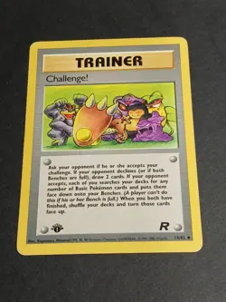 POKEMON CHALLENGE! 74/82 1ST EDITION TRAINER TEAM ROCKET LP MACHAMP MUK SNORLAX - Image 1