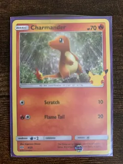 Pokemon Mcdonalds 25th Anniversary Charmander Holo Card 2021 (Instantly Sleeved) - Image 1
