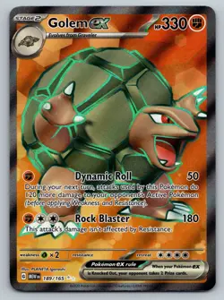 Golem ex - Ultra Rare Holo 189/165 NM SV: Scarlet & Violet 151 Pokemon Card - Image 1