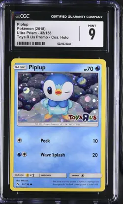 CGC 9 Piplup 32/156 Ultra Prism ToysRUs Promo Pokemon Card - Image 1