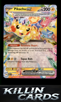 Pikachu ex - 057/217 057/217 Pokemon Double Rare ME: Ascended Heroes Card NM - Image 1
