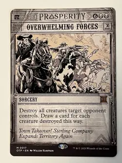 Overwhelming Forces Outlaws of Thunder Junction: Breaking News Non-Foil MTG NM - Image 1