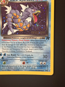 Dark Gyarados 8/82 Prerelease Team Rocket Unlimited Holo Pokemon Card TCG #1 LP - Image 4