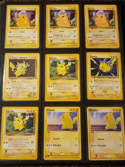 Pikachu Ultimate Pokemon Card Lot Vintage WOTC & Modern Binder Collection #0024 - Image 1