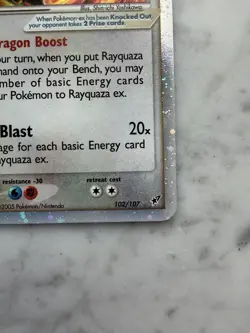 Pokemon TCG Rayquaza EX Deoxys Holo Card 102/107 MP/HP Condition - Image 5