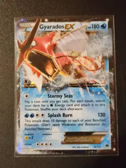 Gyarados EX 26/122 BREAKpoint Ultra Rare Holo Pokemon Card LP - Image 1
