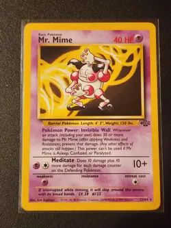 Pokemon TCG Mr. Mime Card 22/64 Jungle Regular Non-Holo - Image 1