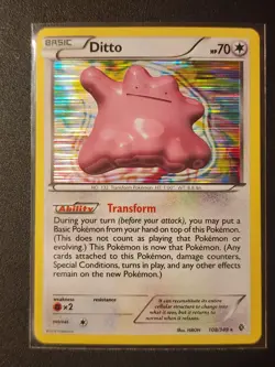 Pokemon TCG Ditto Holo Rare Boundaries Crossed 108/149 Pokemon Card - Image 1