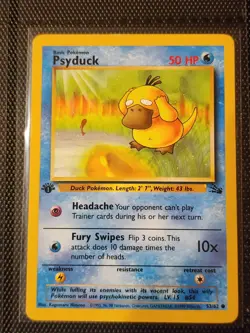 Psyduck 53/62 Fossil Set WOTC Pokemon Card 1st Edition - Near Mint NM Card - Image 1