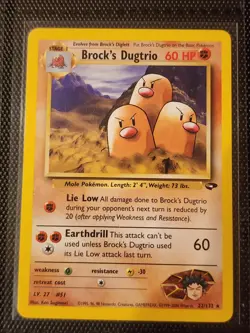 Brock's Dugtrio 22/132 Gym Challenge Regular Pokemon TCG NM Card - Image 1