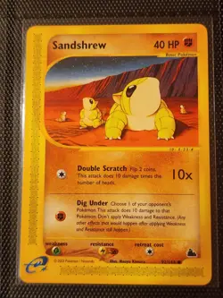 Pokemon - Skyridge - Sandshrew 92/144- Condition NM Card - Image 1
