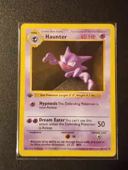Haunter 029/102 1st Edition Base Set Shadowless Pokemon TCG Card - Image 1