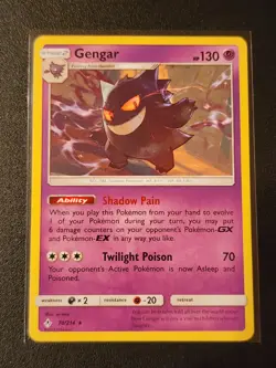 Gengar 70/214 Unbroken Bonds Pokemon TCG Psychic Type Shadow Pokemon NM - Image 1