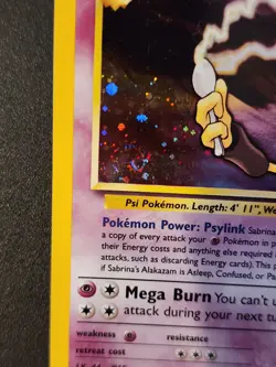 Pokemon TCG Sabrina's Alakazam Holo Gym Challenge 16/132 LP Card - Image 4