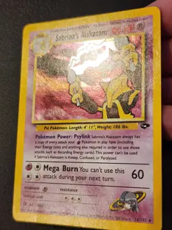 Pokemon TCG Sabrina's Alakazam Holo Gym Challenge 16/132 LP Card - Image 5