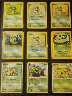 Caterpie Pokemon Card Lot - Vintage WOTC & Modern Binder Collection #0010 - Image 1