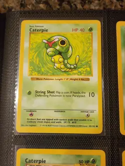 Caterpie Pokemon Card Lot - Vintage WOTC & Modern Binder Collection #0010 - Image 4