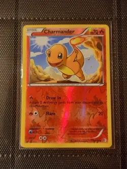 2012 Pokemon CHARMANDER Boundaries Crossed REVERSE HOLO Black White Card 18/149 - Image 1