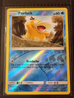 Psyduck 26/181 Sun & Moon Team Up Reverse Holo NM Pokemon Card - Image 1